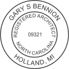 North Carolina Registered Architect Seal